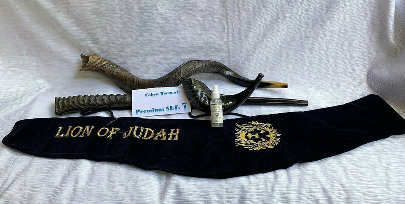 Amaizing Set Shofar,Big Oryx,Ram Horn,Kudu 32"-34",Shofar Bag+Anti-odor Spray