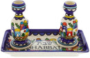 Amaizing Armenian Design Candlesticks with Matching Tray Jerusalem Design