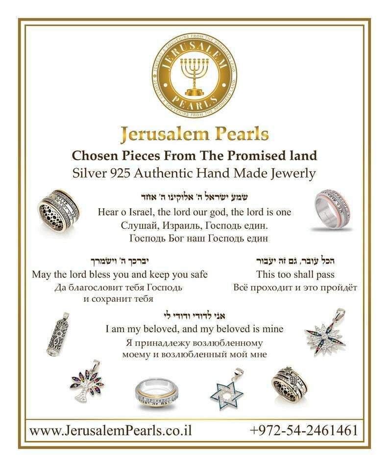 Silver 925 Star Of David Zircons Ring Jewish Magen David Charm Judaica Gift Ring