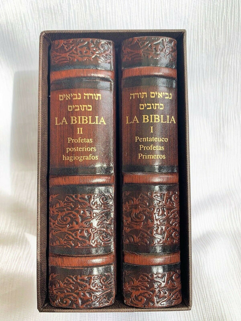 española bible libro heb-spanish, tanakh old testament 5 books of moses.Leather