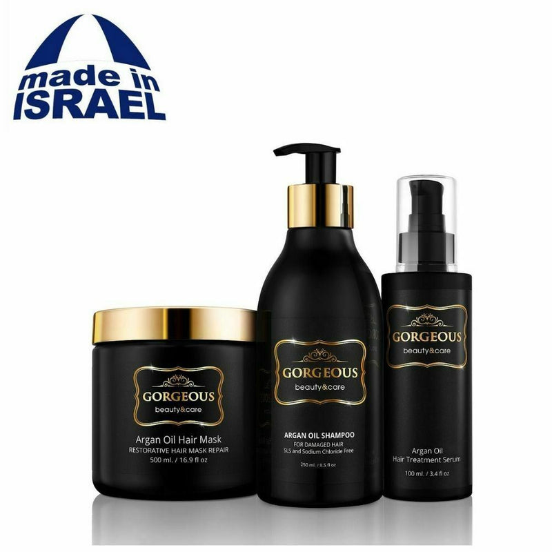 Made In Israel Hair Shampoo / Oil / Restorative Mask Treatment Argan oil Set