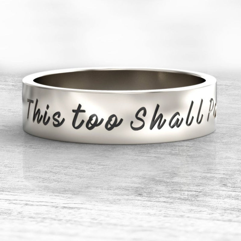 Amaizing This Too Shall Pass Ring ,Gam Zeh Ya'avor Ring, Motivational ring, Inspirational message ring ,Custom Message Ring, Choose Joy ring