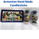 Amaizing Armenian Design Candlesticks with Matching Tray Jerusalem Design