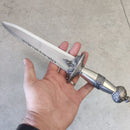 Amaizing Stainless Steel Decorated Genuine Knife Blade with Angels Road Blessing Protection Sword Knife & Cover Hunting Decoration Gift