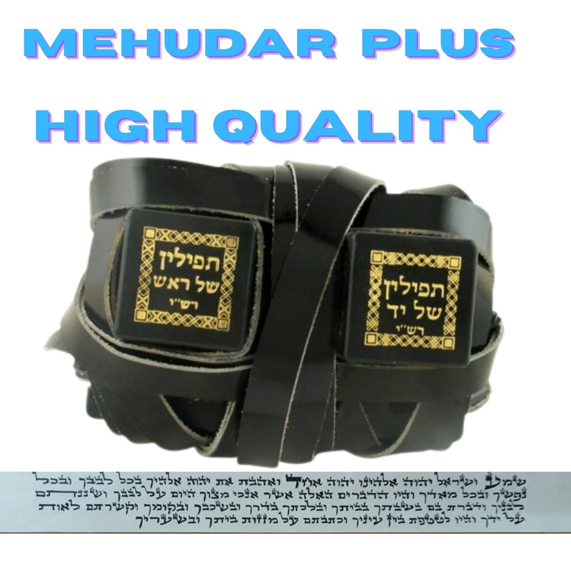 Tefillin Set Gassot Ashkenazi Tradition - Ktav Beit Yosef Mehudar Plus Hand Made From Israel (Left (If you are a right-handed