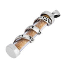 Silver 925 SPIRAL Mezuzah Necklace Shema Israel With Genuine JERUSALEM SOIL Judaica Israel Gift