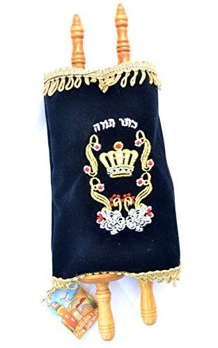 Amazing Judaica Jewis Sefer Torah Scroll Book Bible Hebrew&Velvet cover israel