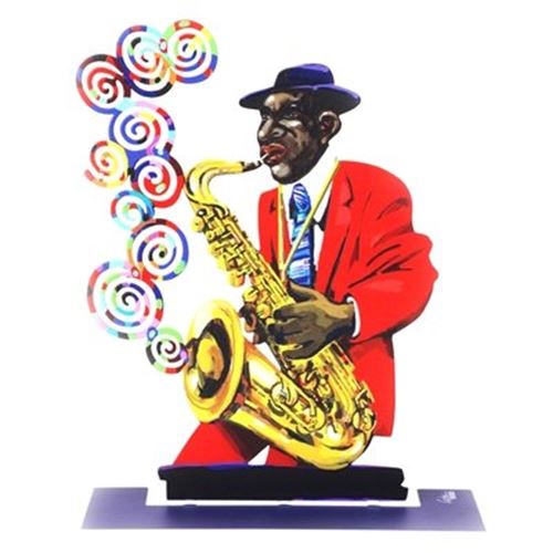 David Gerstein Signed Sculpture - Saxophonist