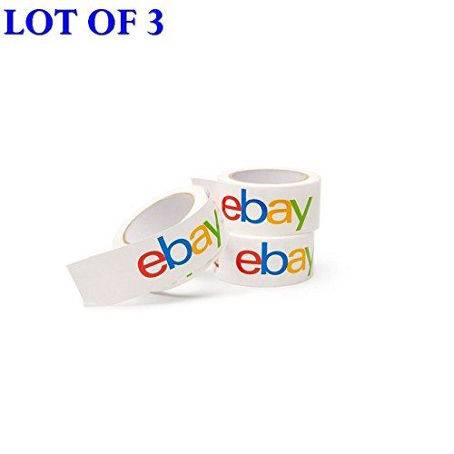 Ebay Branded Packing Packaging Shipping Tape BOPP 3 Rolls 75 Yards 2Mil Thick