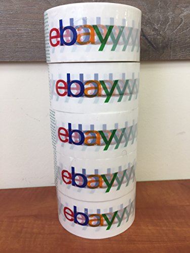 Ebay Branded Packing Packaging Shipping Tape BOPP 5 Rolls 75 Yards 2Mil Thick