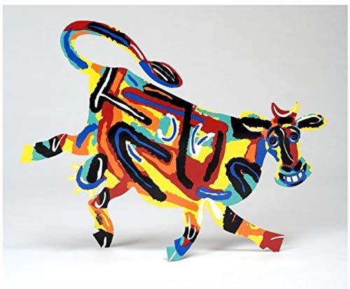 GORGEOUS BEAUTY&CARE David Gerstein Art Elza Cow Metal Modern Sculpture