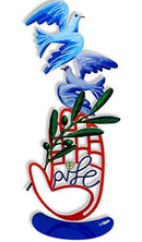 Hamsa Shalom Dove Metal Sculpture by David Gerstein Modern Art