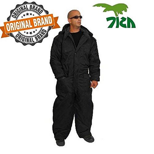 Hermonit Black Coverall IDF Snowsuit Ski Snow Suit Men's Cold Winter Clothing - Black New Medium