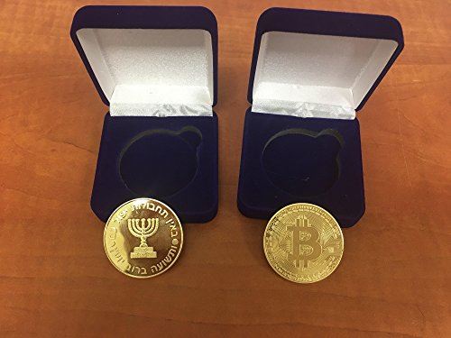 MOSSAD Gold Plated Bitcoin Coin Collectible Gift BTC Coin Art Collection