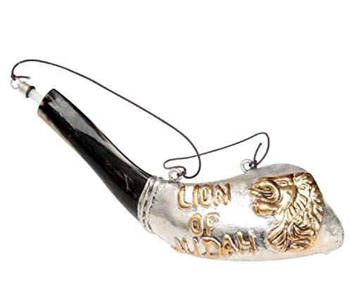 Sale silver ram shofar 11"-13" Messianic Lion of Judah