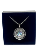 Amazing Handmade 925 Silver Roman Glass Jerusalem Pendant,Roman Glass Pendant,Jewish Pendant