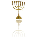 Brass Copper 14 Inch  Height Massive Temple Menorah Jerusalem Candle Holder Oil Stand Art