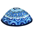 Emanuel Embroidered Silk Kippah - Stars of David Jewish Kippah Yarmulke Kippas