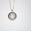 Round sterling silver pendant “Yiftach Hashem L’Cha Et Otzaro HaTov.” judaica gift handmade