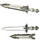 Amaizing Stainless Steel Decorated Genuine Knife Blade with Angels Road Blessing Protection Sword Knife & Cover Hunting Decoration Gift