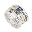 GORGEOUS BEAUTY&CARE Silver 925 with Pure 9K Gold 5 Parts Ring with I Am My Belo