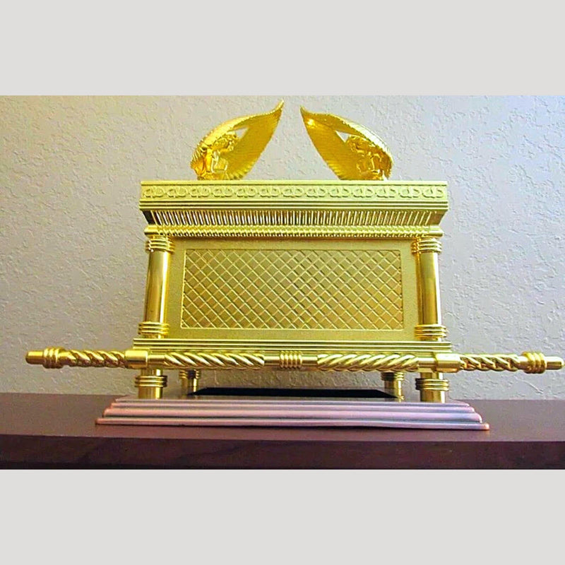 Gold Plated Copper JUMBO XXL Ark Of The Covenant Jewish Testimony Extra Large Ark Judaica Israel Gold Plated, Huge Ark Of The Covenant, 16 inches high x 10.5 inches long. 10 kg!