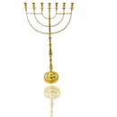 Brass Copper Extra Large 36 Inch Height Jumbo Menorah Judaica Jerusalem Israel Unique Hand Made Gift