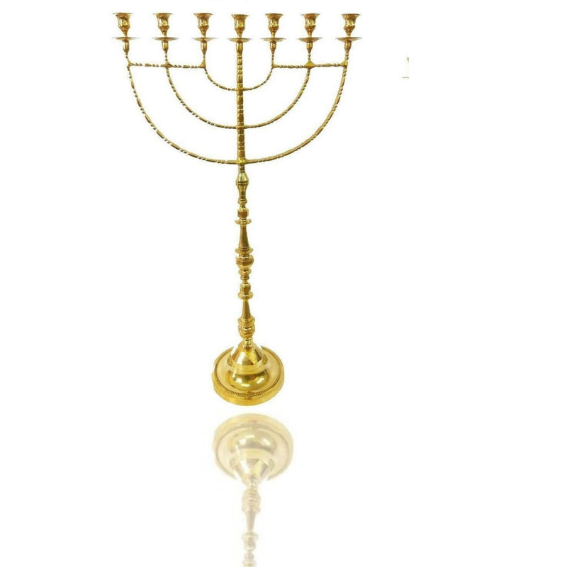 Brass Copper Extra Large 36 Inch Height Jumbo Menorah Judaica Jerusalem Israel Unique Hand Made Gift