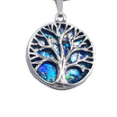 Amazing 925 Silver Tree of Life Roman Glass Pendant Necklace, Silver Tree of Life  Handmade item