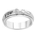 Silver 925 Grfated In Messianic Highlighted Symbol Shemah ISRAEL Spinning Ring Jewish Prayer Judaica Israel Ring