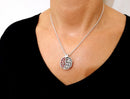 Handmade 925 Silver Ani Le Dodi Pomegranate Pendant Necklace set With Garnets