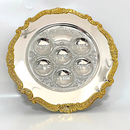 Large Passover Plate for Kosher Food Seder, Pesah Tray Pesach Judaica Traditional Passover Seder Plate