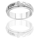 Silver 925 Grfated In Messianic Highlighted Symbol Shemah ISRAEL Spinning Ring Jewish Prayer Judaica Israel Ring