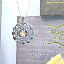 925 Sterling Silver Star of David "Twelve Tribes" Pendant with Priestly Blessing