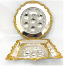 set 2 Plate&Cover Passover Seder Matzah Pesach Israel Passover Plate LRG Passover Seder + Matzah Plate Pesach Set Kosher Matzo Bread