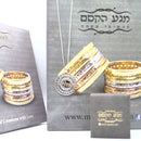 The Angels Pendant With Onyx Stone Judaica Gift Selver 925 Gold 9K handmade