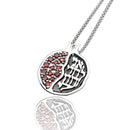 Handmade 925 Silver Ani Le Dodi Pomegranate Pendant Necklace set With Garnets