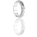 Silver 925 Grfated In Messianic Highlighted Symbol Shemah ISRAEL Spinning Ring Jewish Prayer Judaica Israel Ring