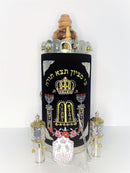 Glorious Hand Made Sefer Torah Scroll Replica Big 19.5" Sefaradic Judaica Rimonim and Yad