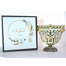 Cohen Tsemach Art & Gift Menorah Hanukkah two doves priestly breastplate Green Gold & Enamel With Zircons Nine Branch Chanukia