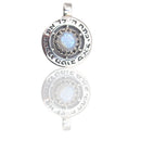 Round sterling silver pendant “Yiftach Hashem L’Cha Et Otzaro HaTov.” judaica gift handmade