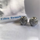 Jerusalem Candle Holders Candlesticks Silver and Gold Plated Sabbath 3.1 inch