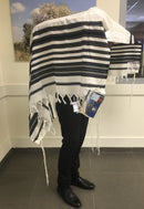 New Jewish CHABAD Wool TALLIT Prayer Shawl Judaica 67"X98" (80-H)
