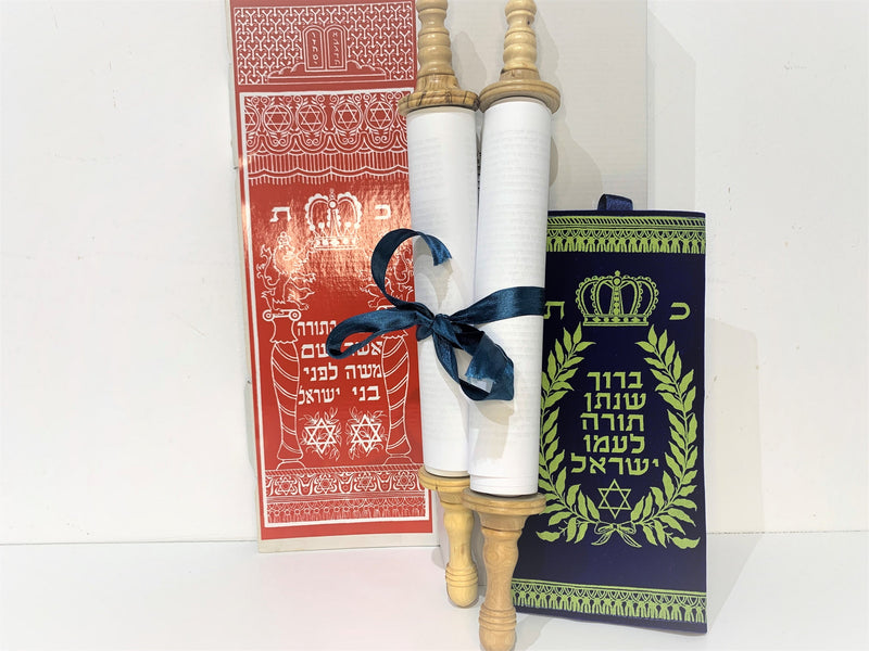 NEW 36 cm Sefer Torah Scroll Hebrew Jewish Bible Synagogue Judaica [Textbook Bin