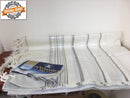 100% Wool Tallit Prayer Shawl in Gold silver Stripes Size 18" L X 72" W