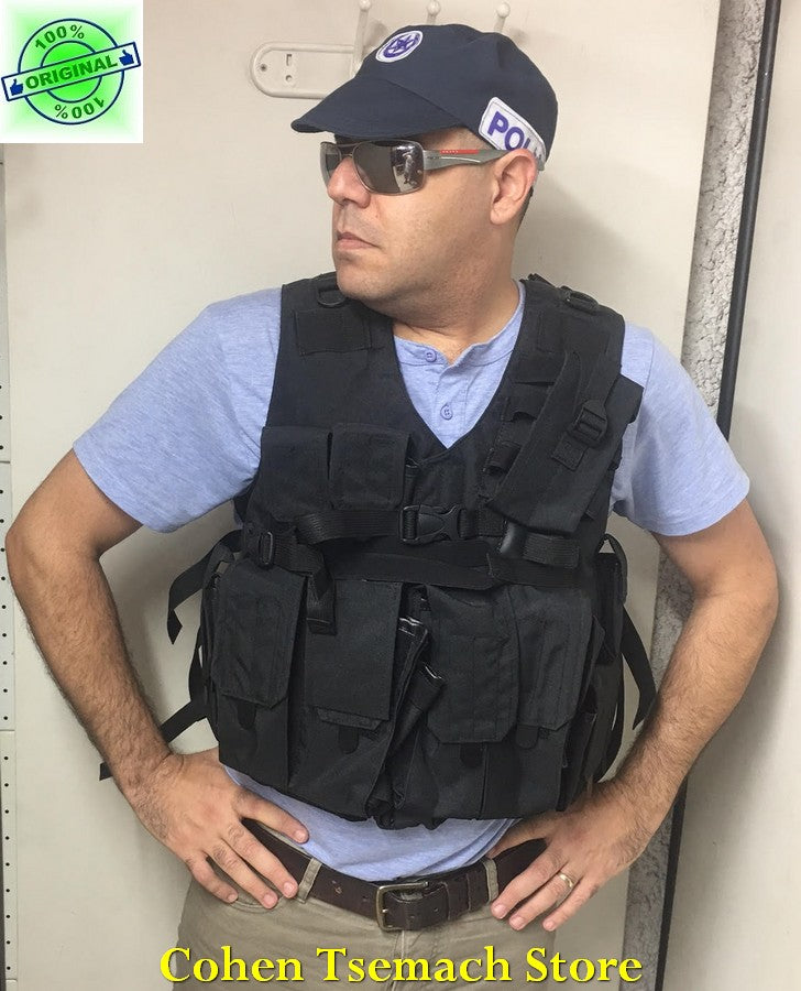 Black Hagor Officer Swat Military Tactical Vest Cordura Combat Harness IDF