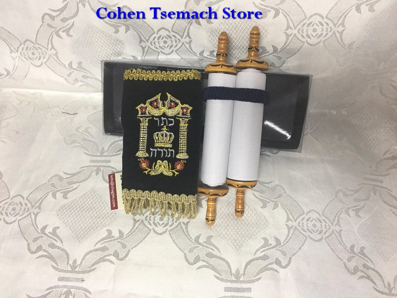 Small Hebrew Sefer Torah Scroll Book Jewish Israel Holy Bible Pentateuch,Judaica