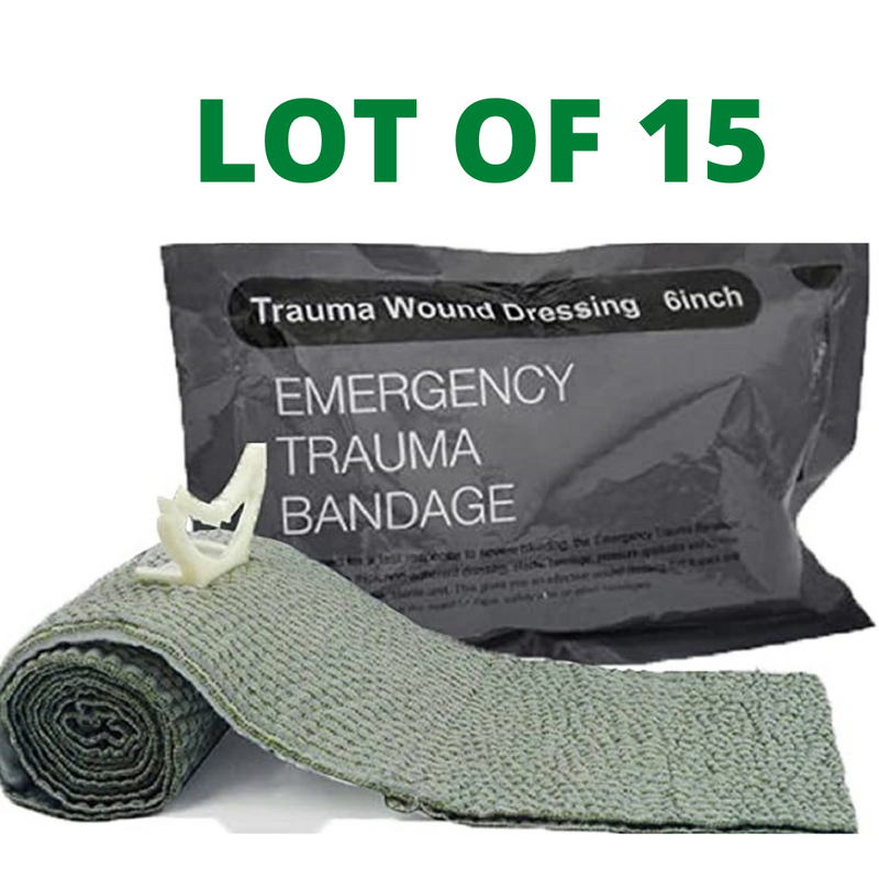 Lot 15  6" Inch Israeli Compression Bandage IFAK EMT Emergency Dressing