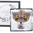 CohenTsemach Art&Gift purple Hanukkah Menorah Enamel Lions Star Of David Israel