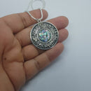 Amazing Handmade 925 Silver Roman Glass Jerusalem Pendant,Roman Glass Pendant,Jewish Pendant